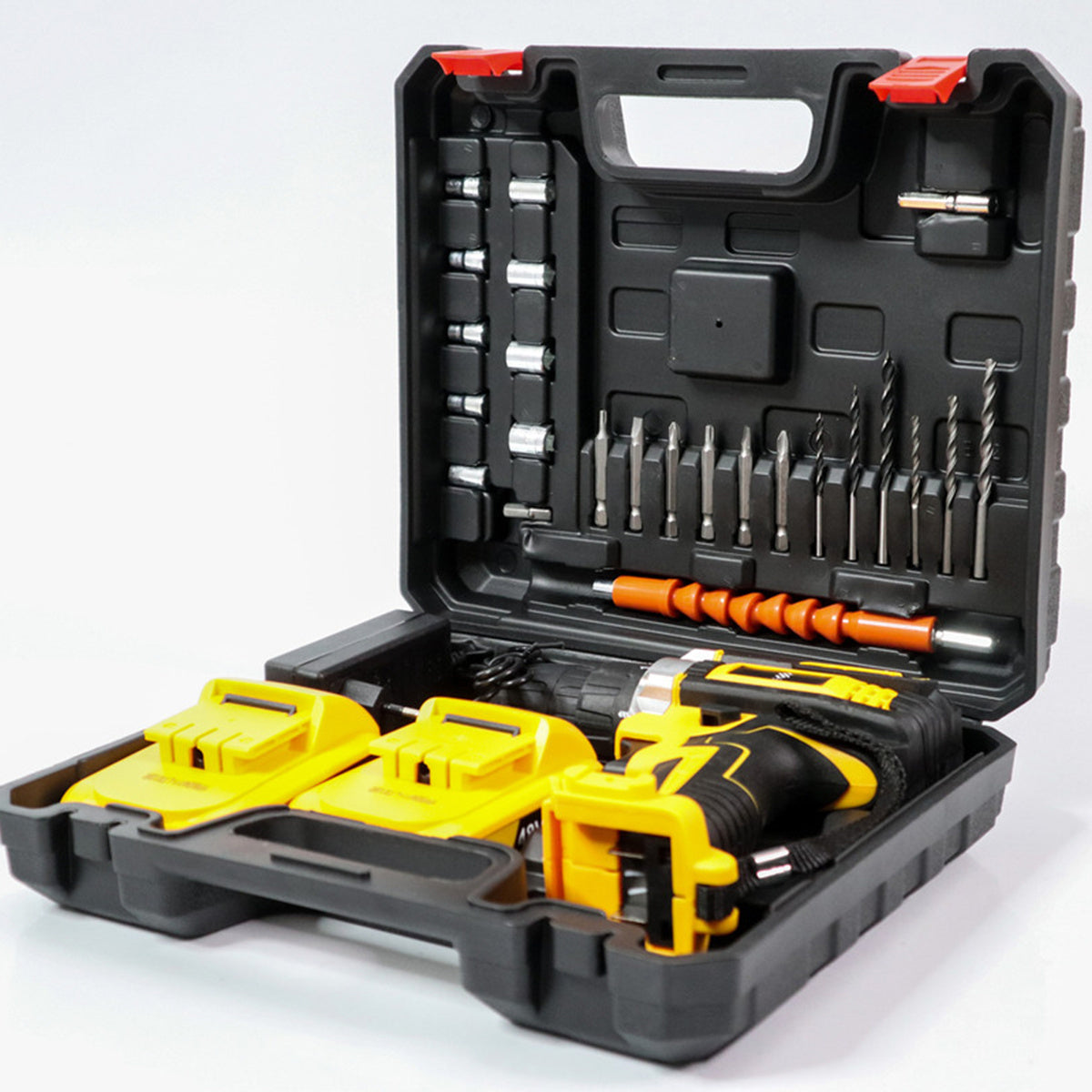 [PROMOÇÃO BLACK FRIDAY] Furadeira e Parafusadeira de Impacto Sem Fio 48V Recarregável, 2 Baterias, Estojo de Armazenamento e 28 Acessórios